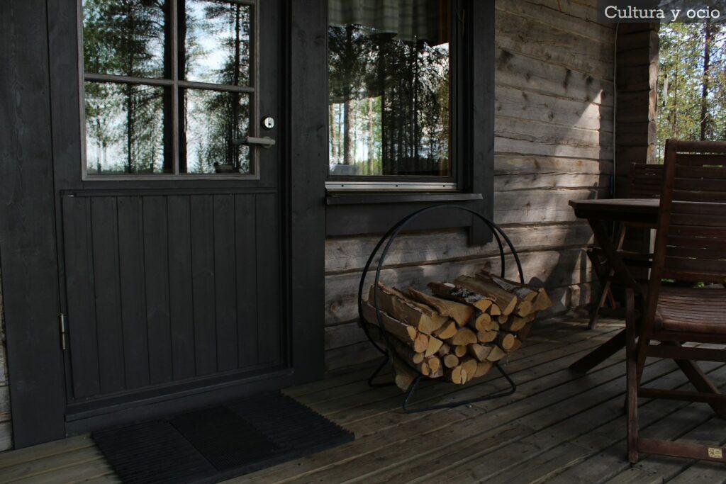 black wooden framed glass door